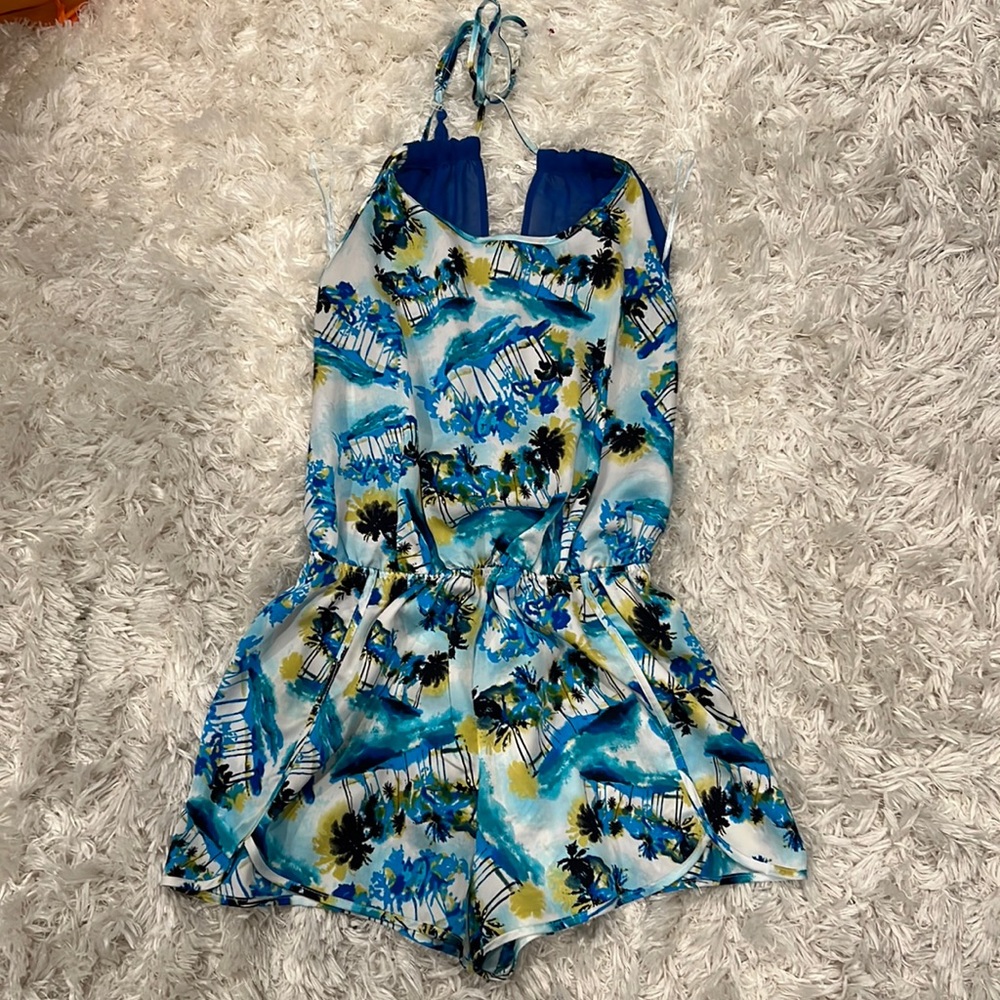 Tropical blue romper